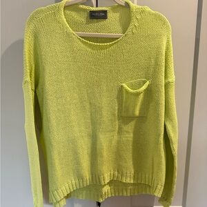Wooden Ships Lime Green Crew Neck Sweater